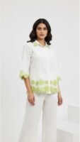 White & Green Floral Co-ord Set