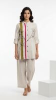 Ivory Artline Printed Kurta Co-ord Set