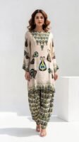 Peacock Motif Dhoti Co-ord Set