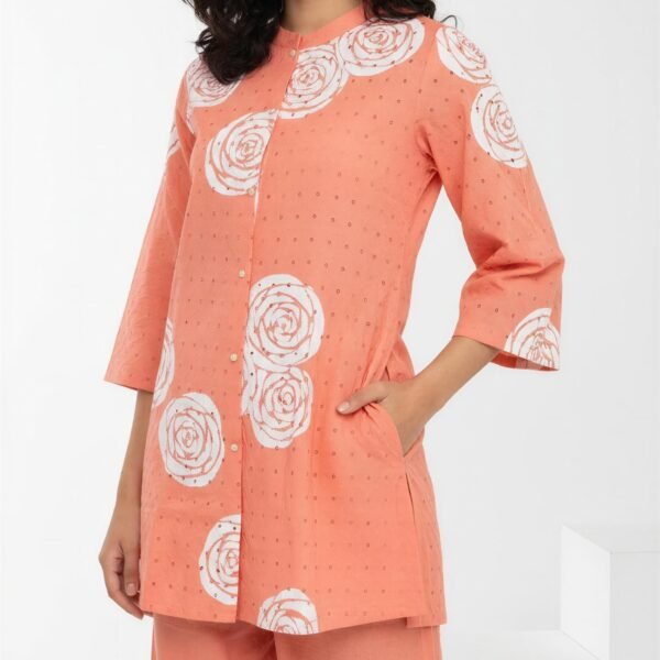 Peach Rose Print Co-ord Set