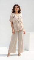 Champagne Bloom Draped Co-Ord Set