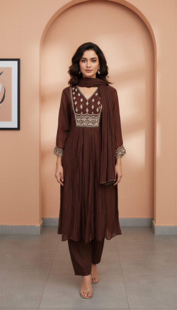 Mocha Elegance Suit Set