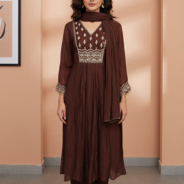 Mocha Elegance Suit Set
